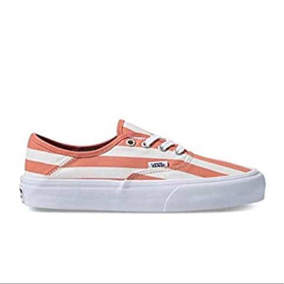 white vans with orange stripe